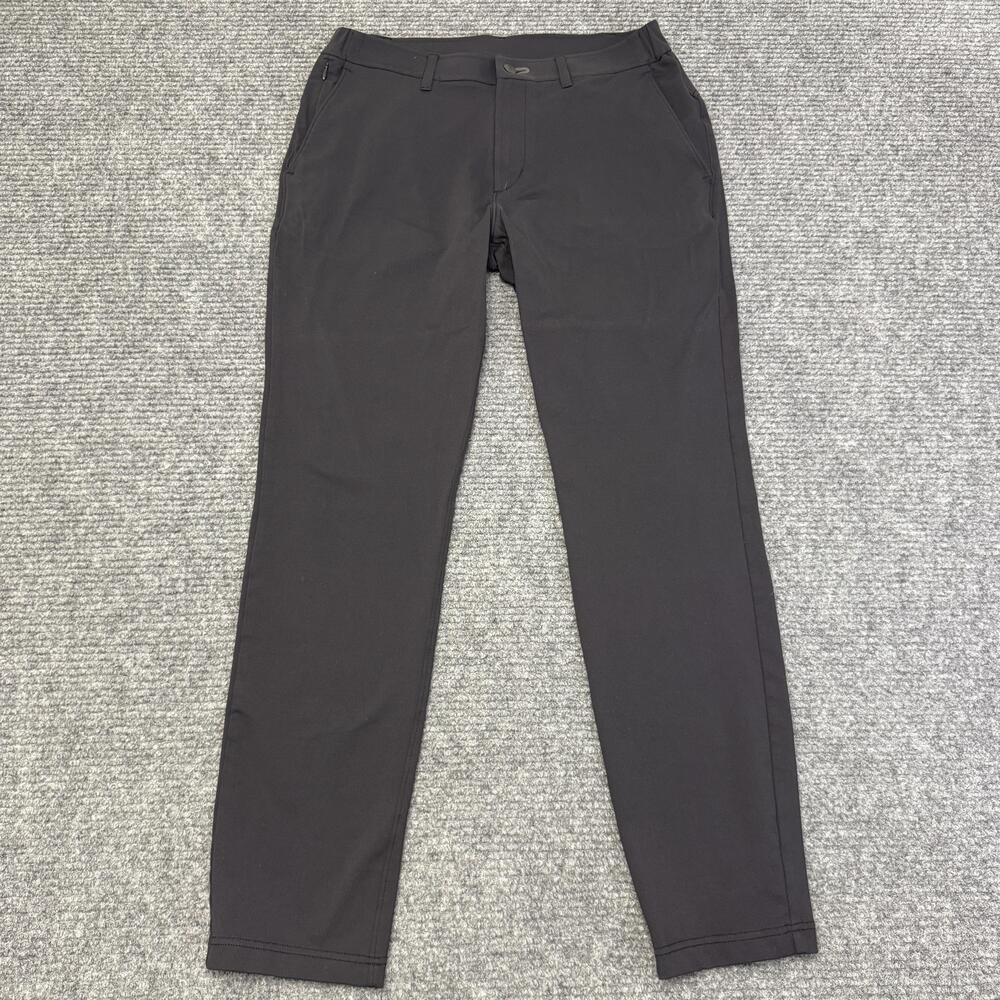Public Rec Pants Mens 32x32 Black Woven Khakis Slim Fit Stretch Zip Pocket